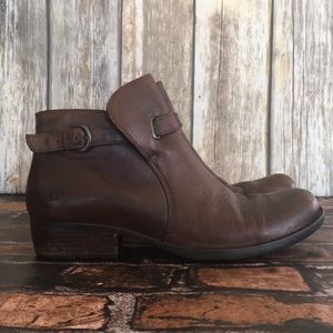 Born Brown Leather Booties